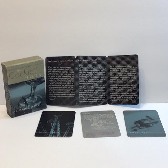 “The Cocktail Hour” 50 classic recipes on hard 3.5” x 5” cards - Picture 2 of 16